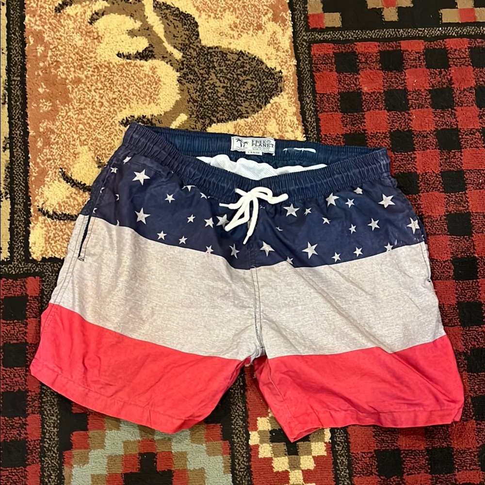 Mens Free Planet swim trunks